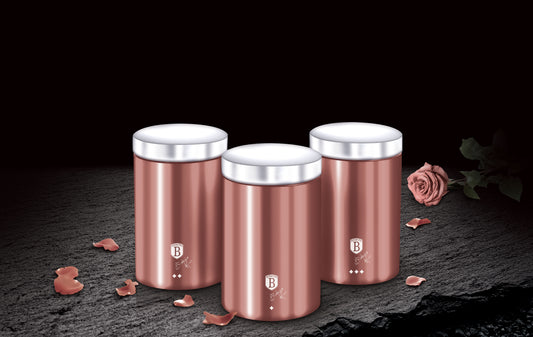 Berlinger Haus 3-Piece Premium Canister Set - i-Rose Edition
