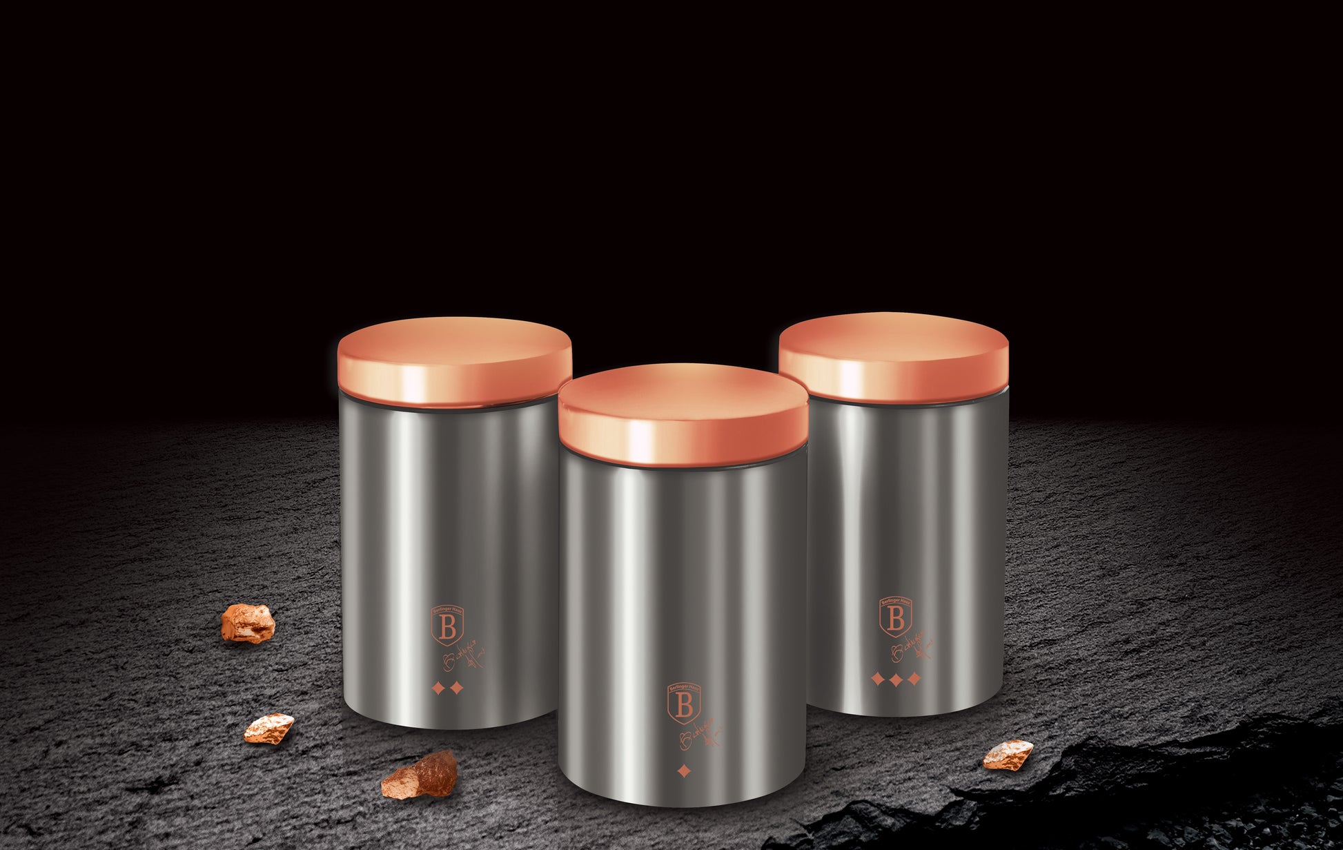 Berlinger Haus 3-Piece Premium Canister Set - Moonlight Edition