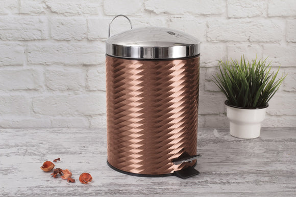 Berlinger Haus 12 Litre Stainless Steel Premium Pedal Bin - Rose Gold Edition