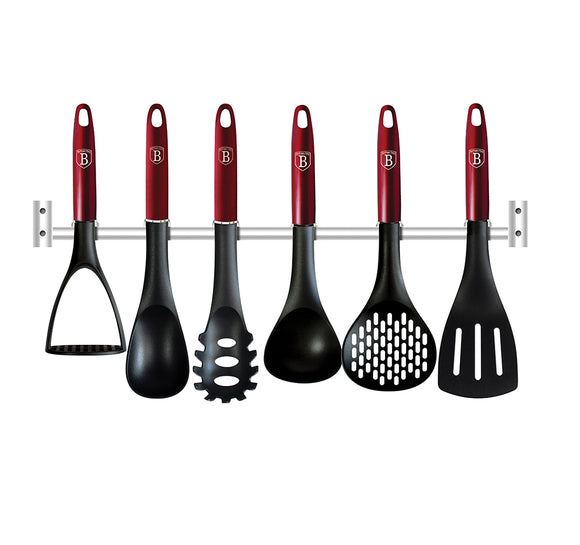 Berlinger Haus 7-Piece Non-Stick Kitchen Utensils Set - Burgundy Metallic