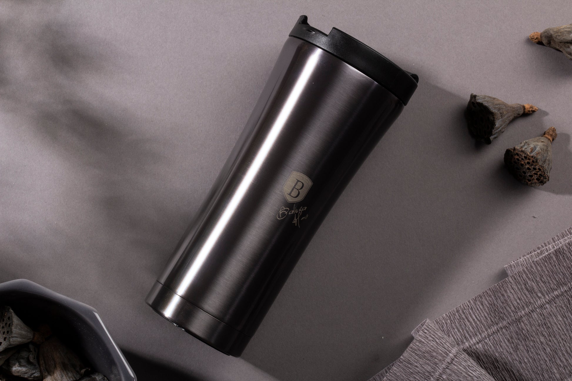 Berlinger Haus 500ml Thick-Walled Travel Coffee Mug - Carbon Pro