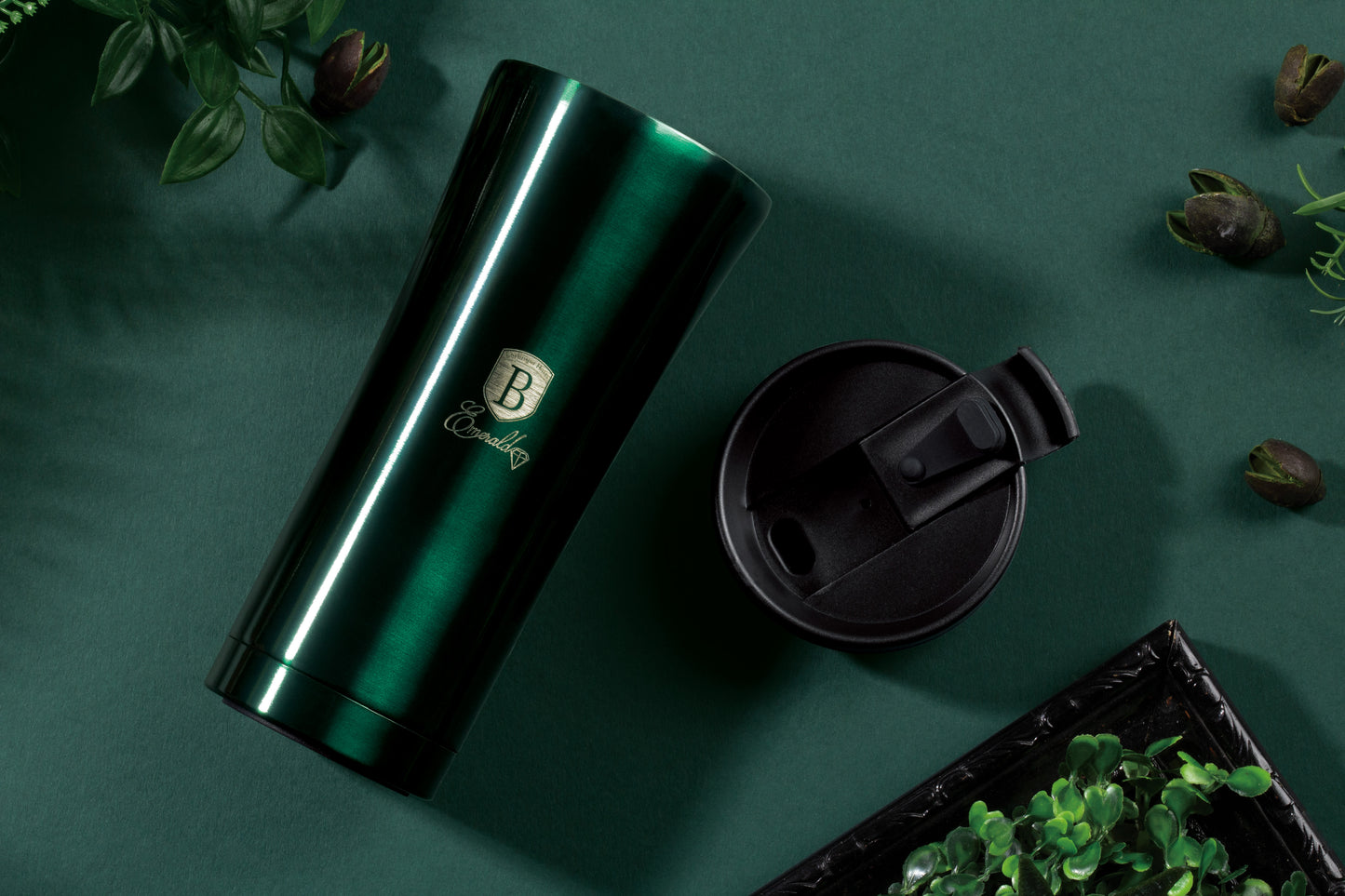 Berlinger Haus 500ml Thick Walled Travel Coffee Mug - Emerald Edition