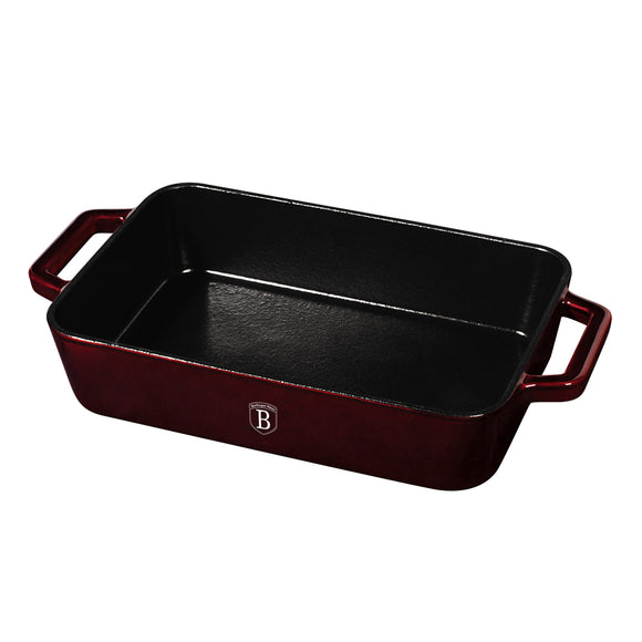 Berlinger Haus 30cm Cast Iron Enamel Coating Roasting Pan - Burgundy Metallic