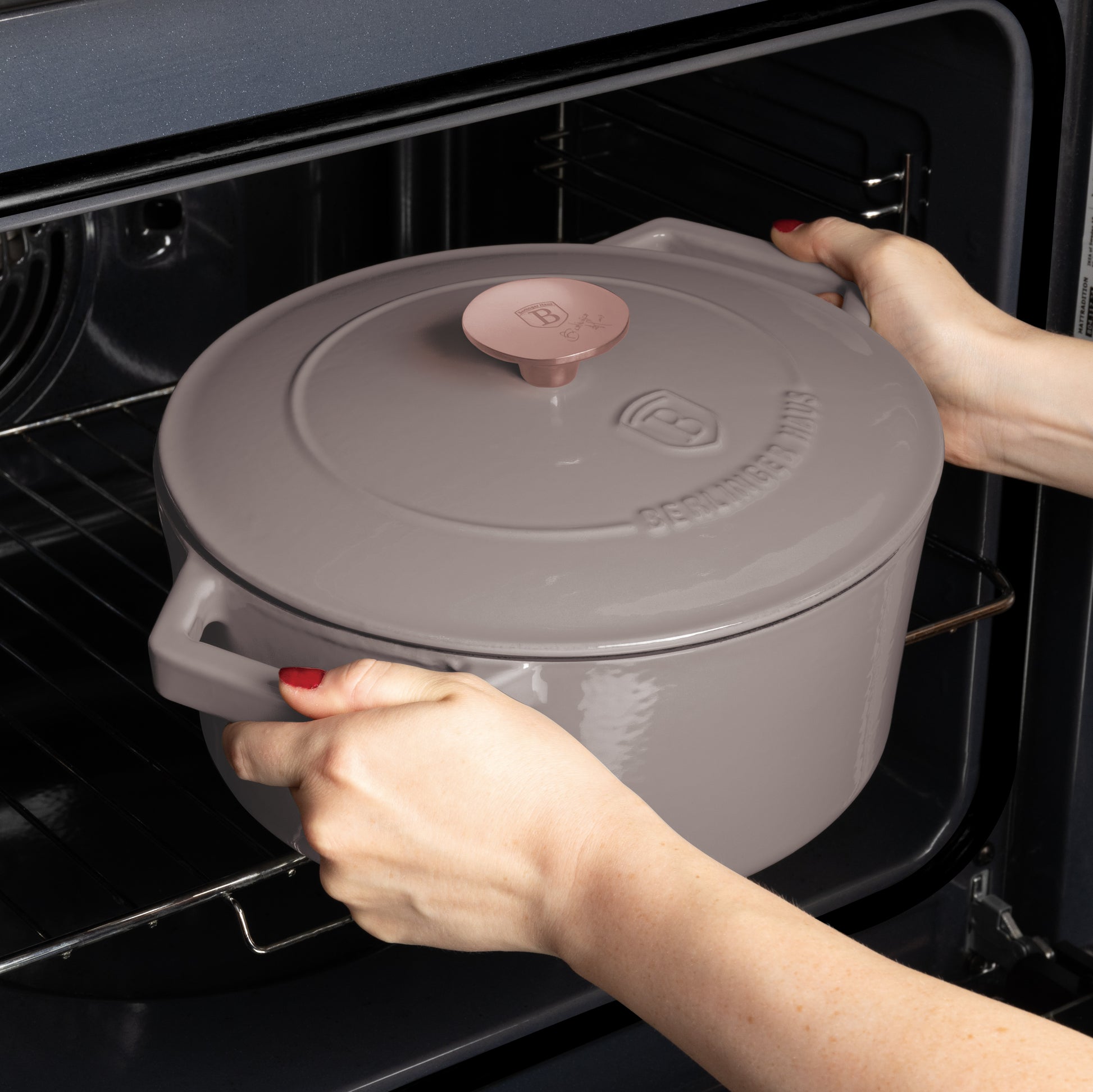 Berlinger Haus 24cm Cast Iron Casserole – Taupe