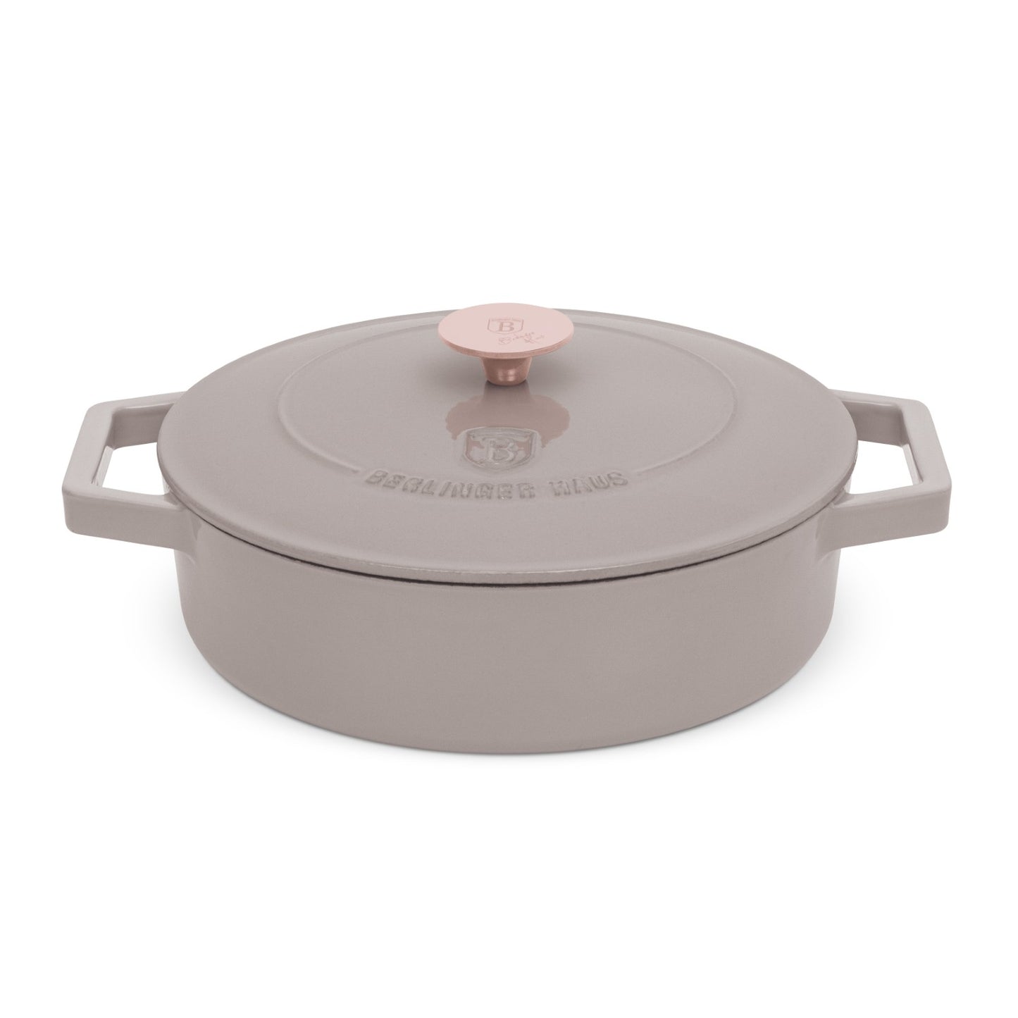 Berlinger Haus 26cm Cast Iron Shallow Pot – Taupe