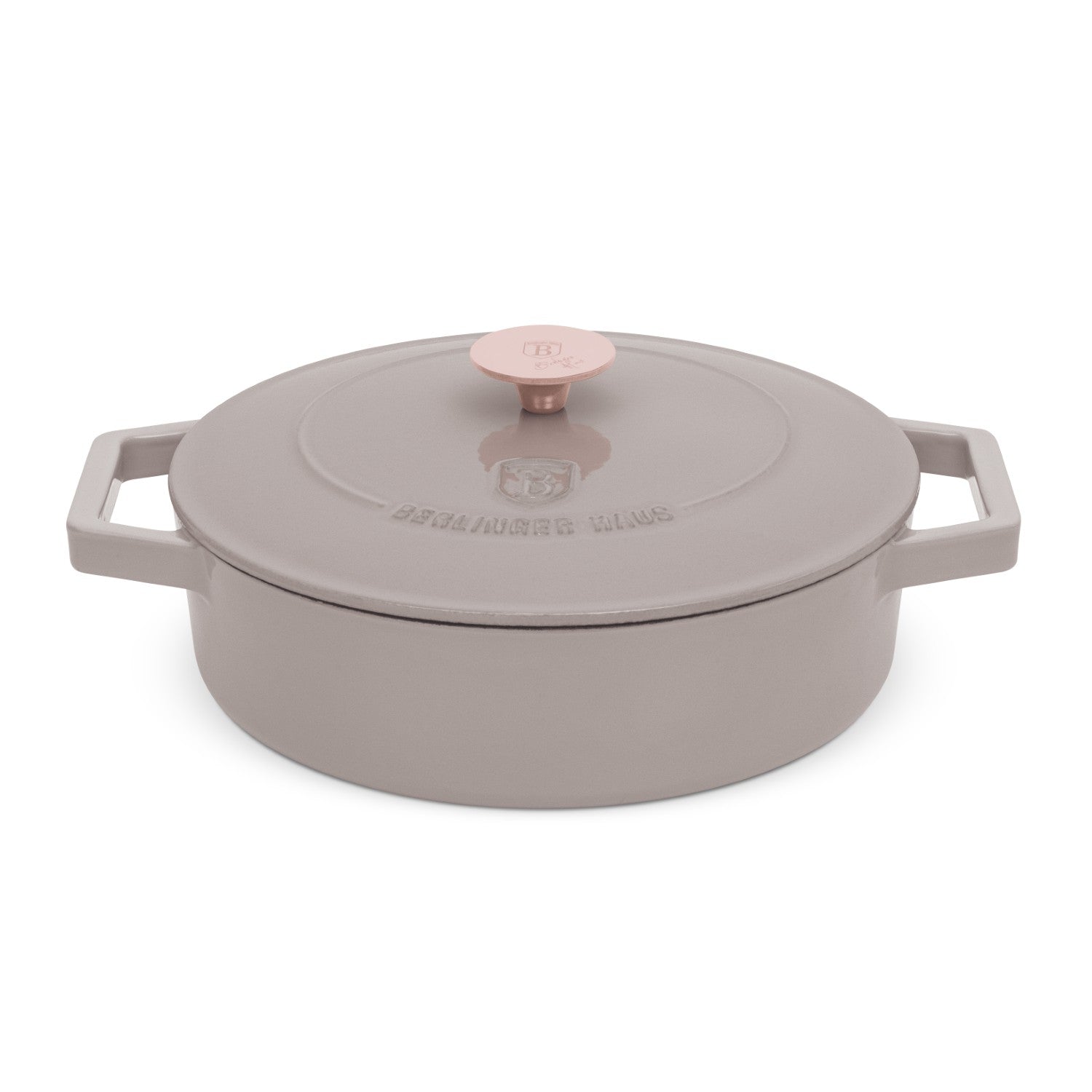 Berlinger Haus 26cm Cast Iron Shallow Pot – Taupe