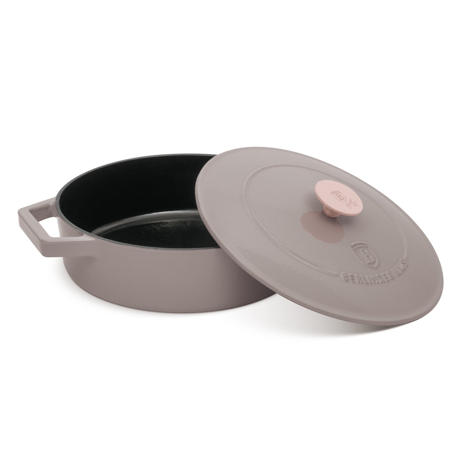 Berlinger Haus 26cm Cast Iron Shallow Pot – Taupe