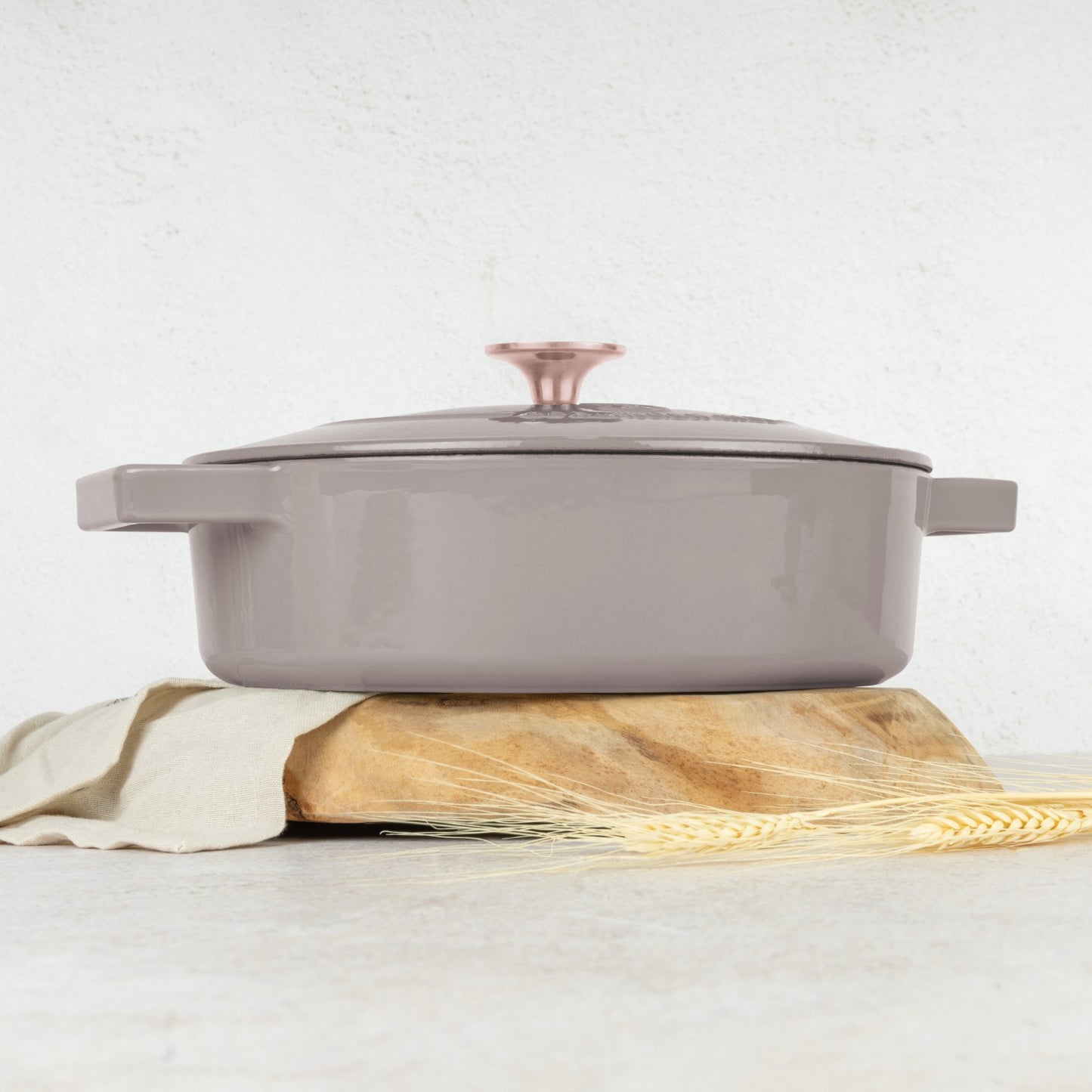 Berlinger Haus 26cm Cast Iron Shallow Pot – Taupe