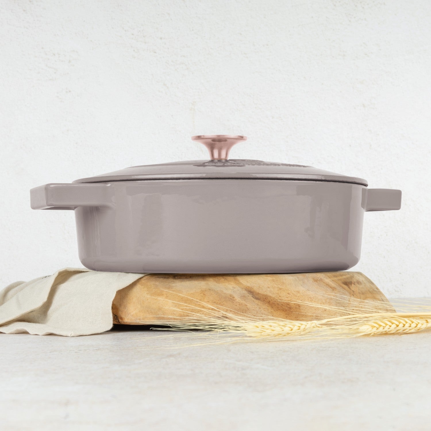 Berlinger Haus 26cm Cast Iron Shallow Pot – Taupe