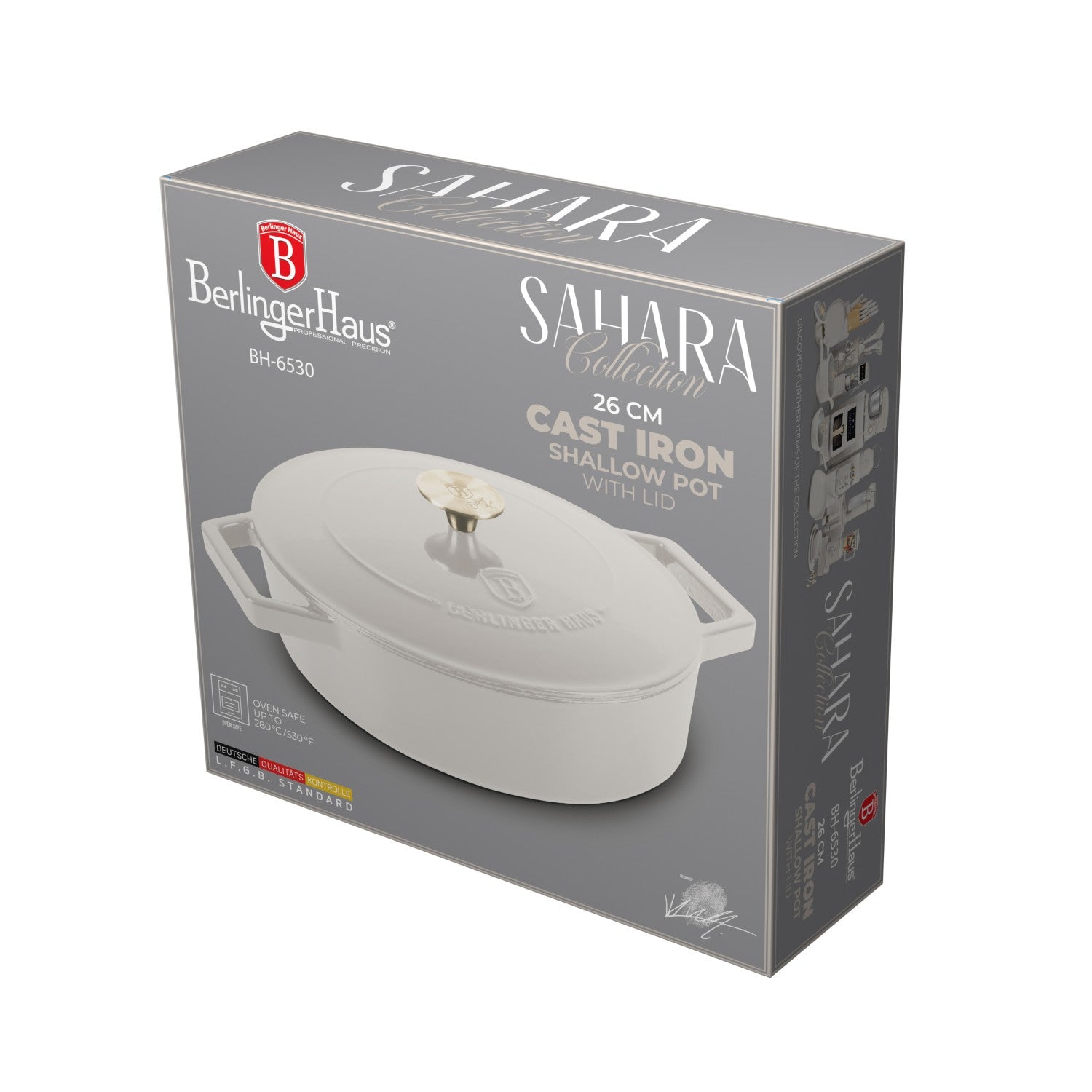 Berlinger Haus 26cm Cast Iron Shallow Pot – Sahara