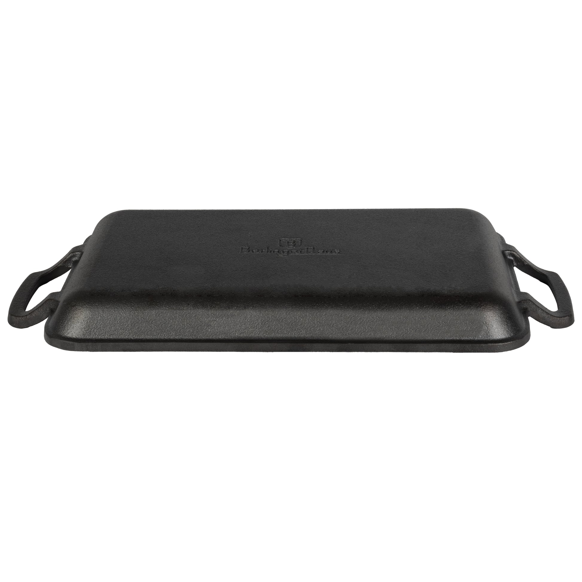 Berlinger Haus 33cm Cast Iron Rectangle Grill Plate - Matte Black