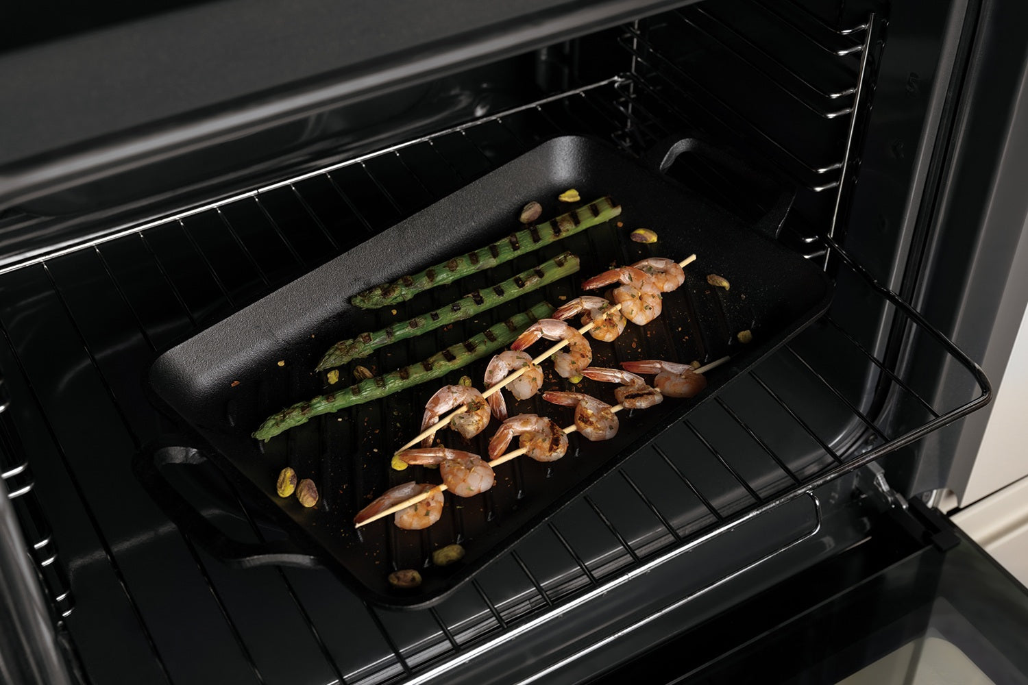 Berlinger Haus 33cm Cast Iron Rectangle Grill Plate - Matte Black