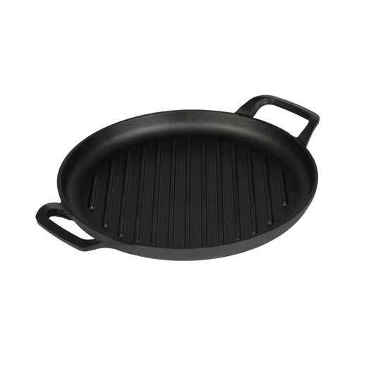 Berlinger Haus 33cm Cast Iron Round Grill Plate Pan - Matte Black