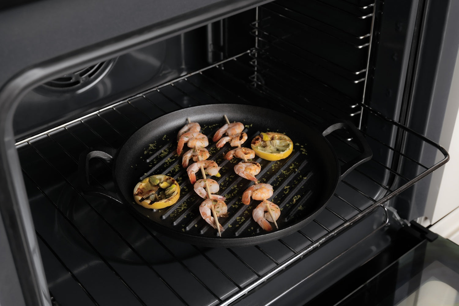 Berlinger Haus 33cm Cast Iron Round Grill Plate Pan - Matte Black