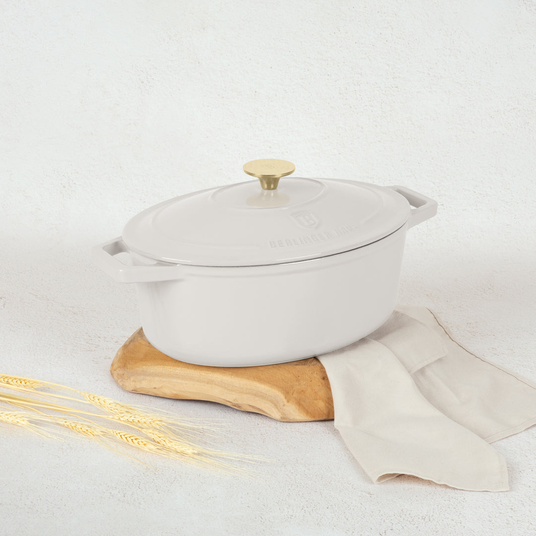 Berlinger Haus 30cm Cast Iron Oval Roaster – Sahara