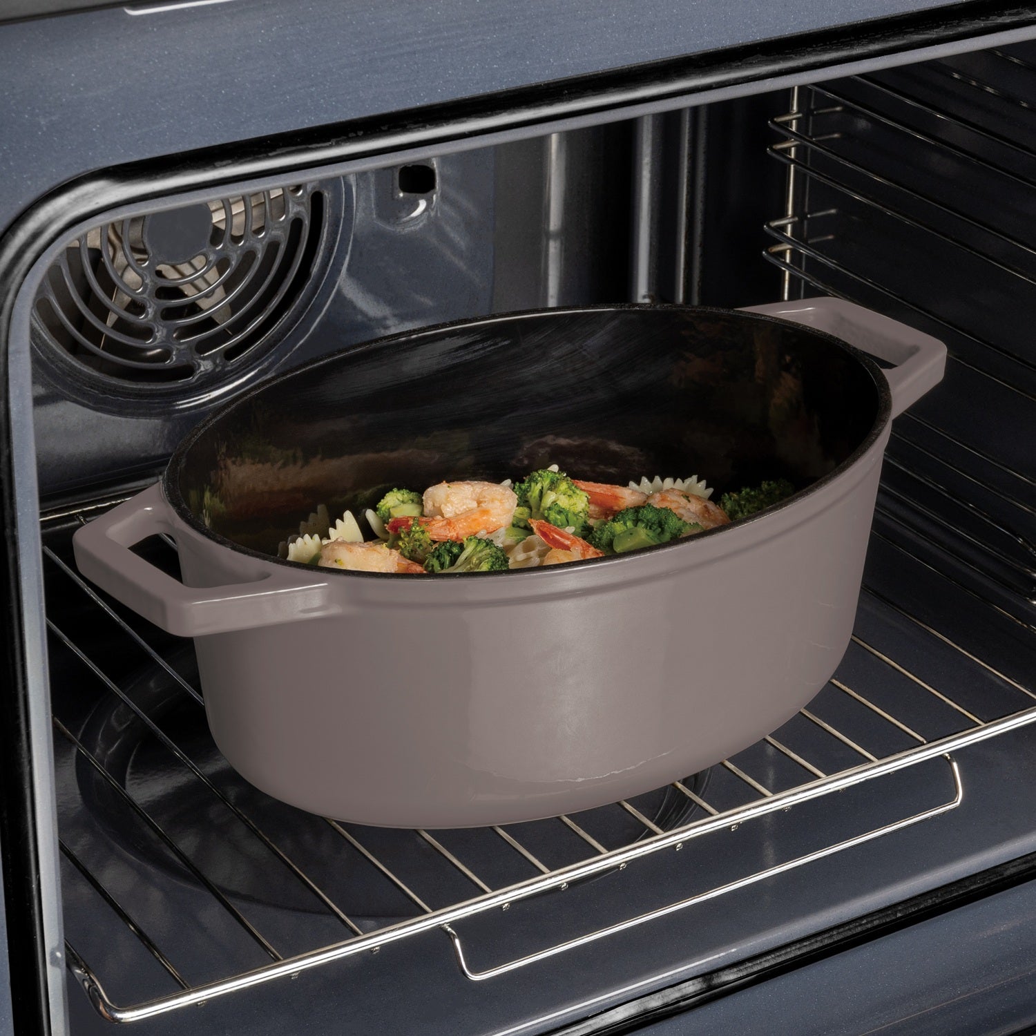 Berlinger Haus 30cm Cast Iron Oval Roaster – Taupe