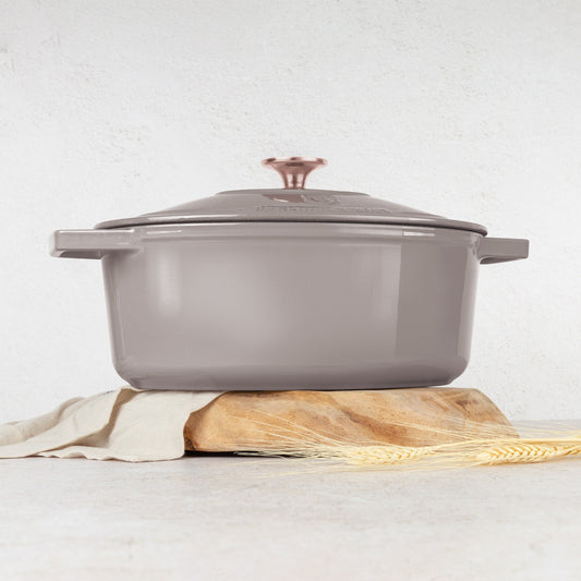 Berlinger Haus 30cm Cast Iron Oval Roaster – Taupe