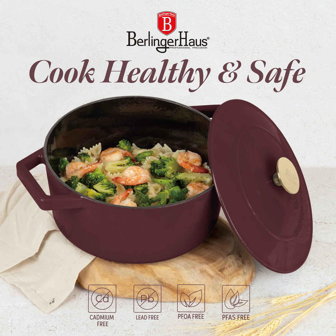 Berlinger Haus 24cm Cast Iron Casserole - Leonardo