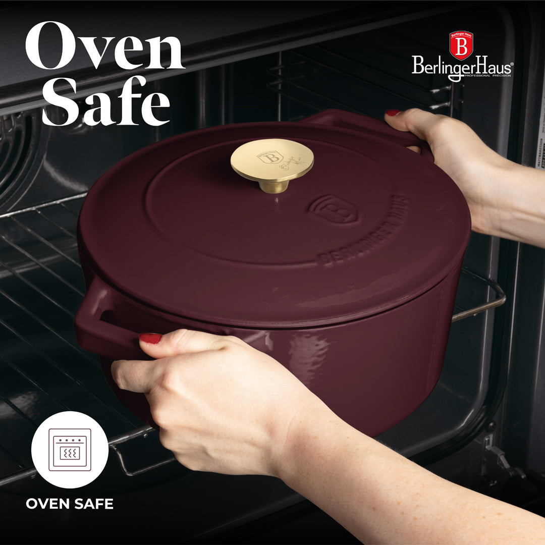 Berlinger Haus 24cm Cast Iron Casserole - Leonardo