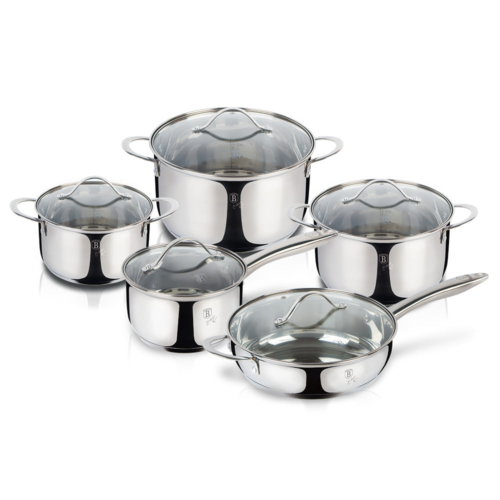 Berlinger Haus 10-Piece Stainless Steel Cookware Set – Silver Jewellery