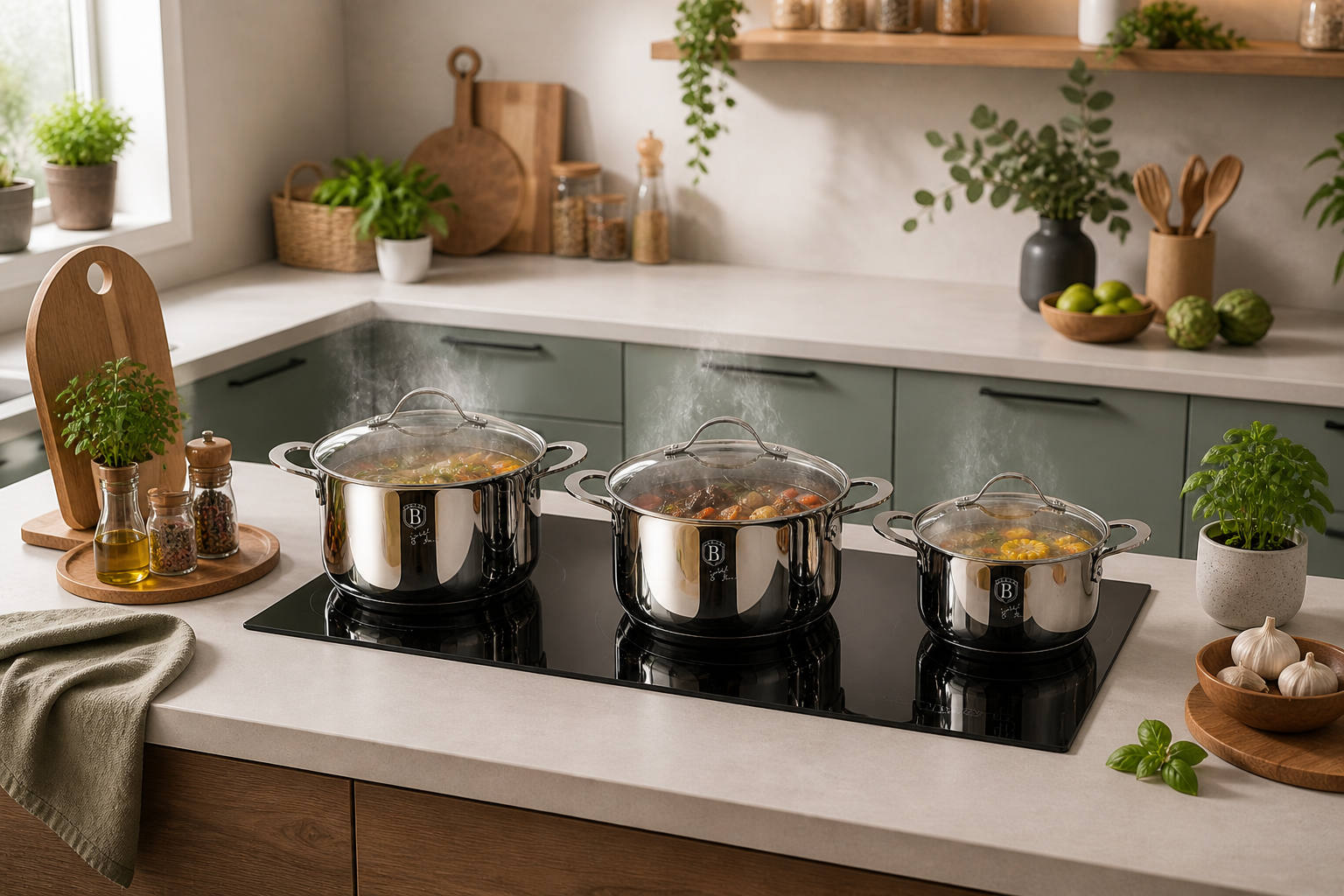 Berlinger Haus 6-Piece Stainless Steel Cookware Set - Silver Jewellery