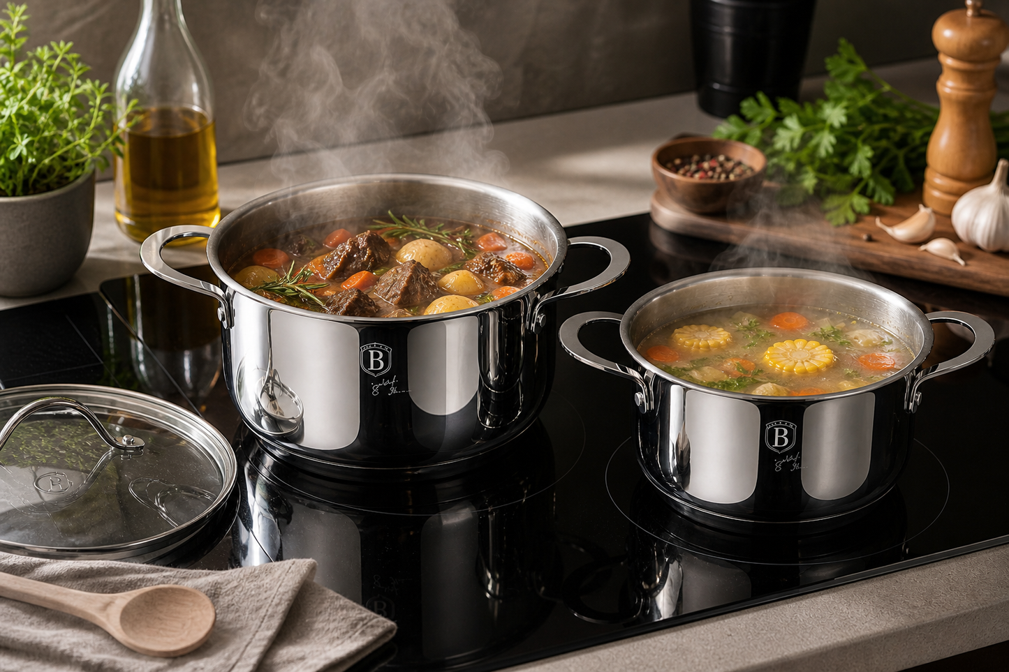 Berlinger Haus 6-Piece Stainless Steel Cookware Set - Silver Jewellery