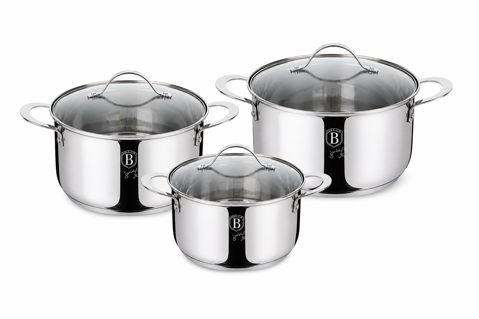 Berlinger Haus 6-Piece Stainless Steel Cookware Set - Silver Jewellery