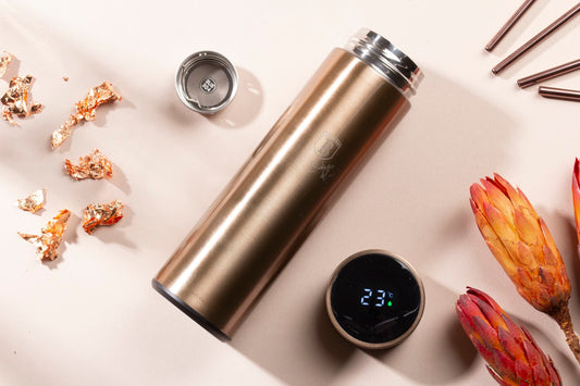 Berlinger Haus 0.5L Stainless Steel LED Temperature Display Drinking Bottle - Metallic Rose Gold
