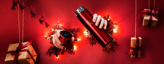 Berlinger Haus 450ml Stainless Steel LED Temperature Display Drinking Bottle - Metallic Burgundy