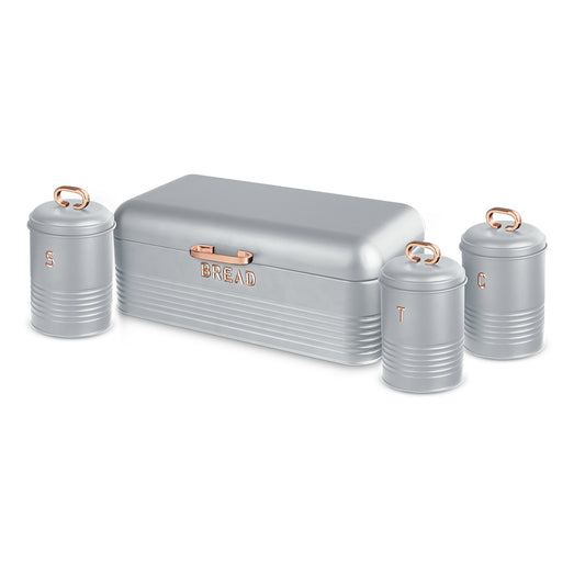 Berlinger Haus 4-Piece Canister set with Bread box - Moonlight