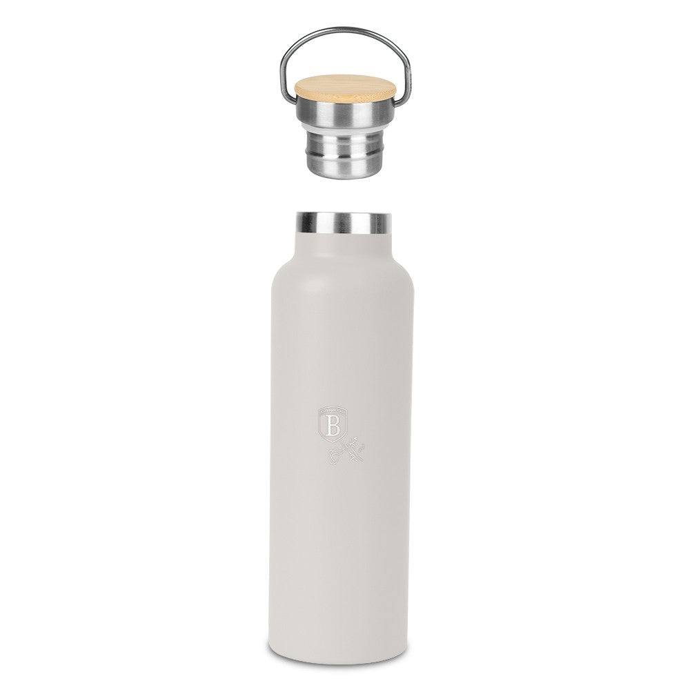 Berlinger Haus 600ml Stainless Steel Flask with Bamboo Lid – Sahara