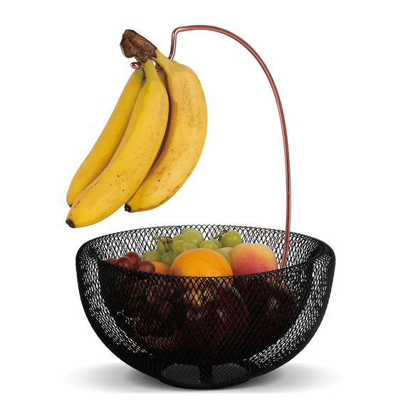 Berlinger Haus 29cm Fruit Basket with Banana Holder - Black Rose