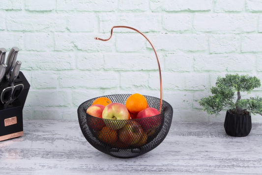 Berlinger Haus 29cm Fruit Basket with Banana Holder - Black Rose