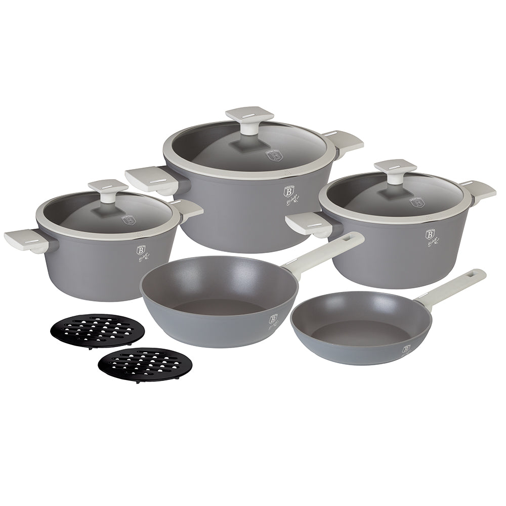 Berlinger Haus 10-Piece Marble Coating Cookware Set - Aspen Collection