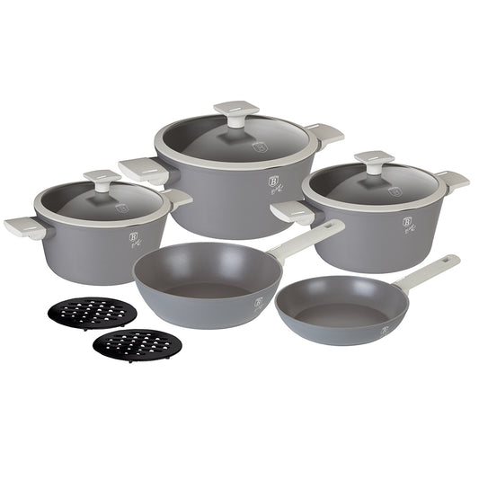 Berlinger Haus 10-Piece Marble Coating Cookware Set - Aspen Collection