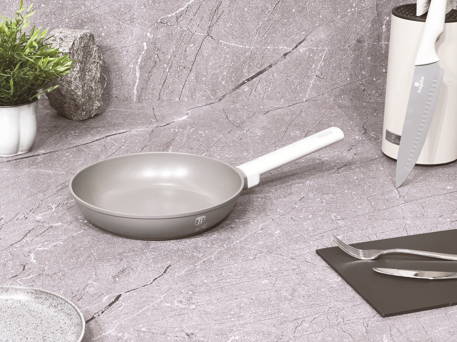 Berlinger Haus 24cm Marble Coating Non-Stick Fry Pan - Aspen