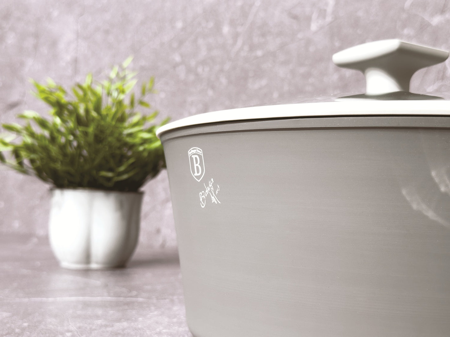 Berlinger Haus 28cm Marble Coating Non-Stick Casserole - Aspen