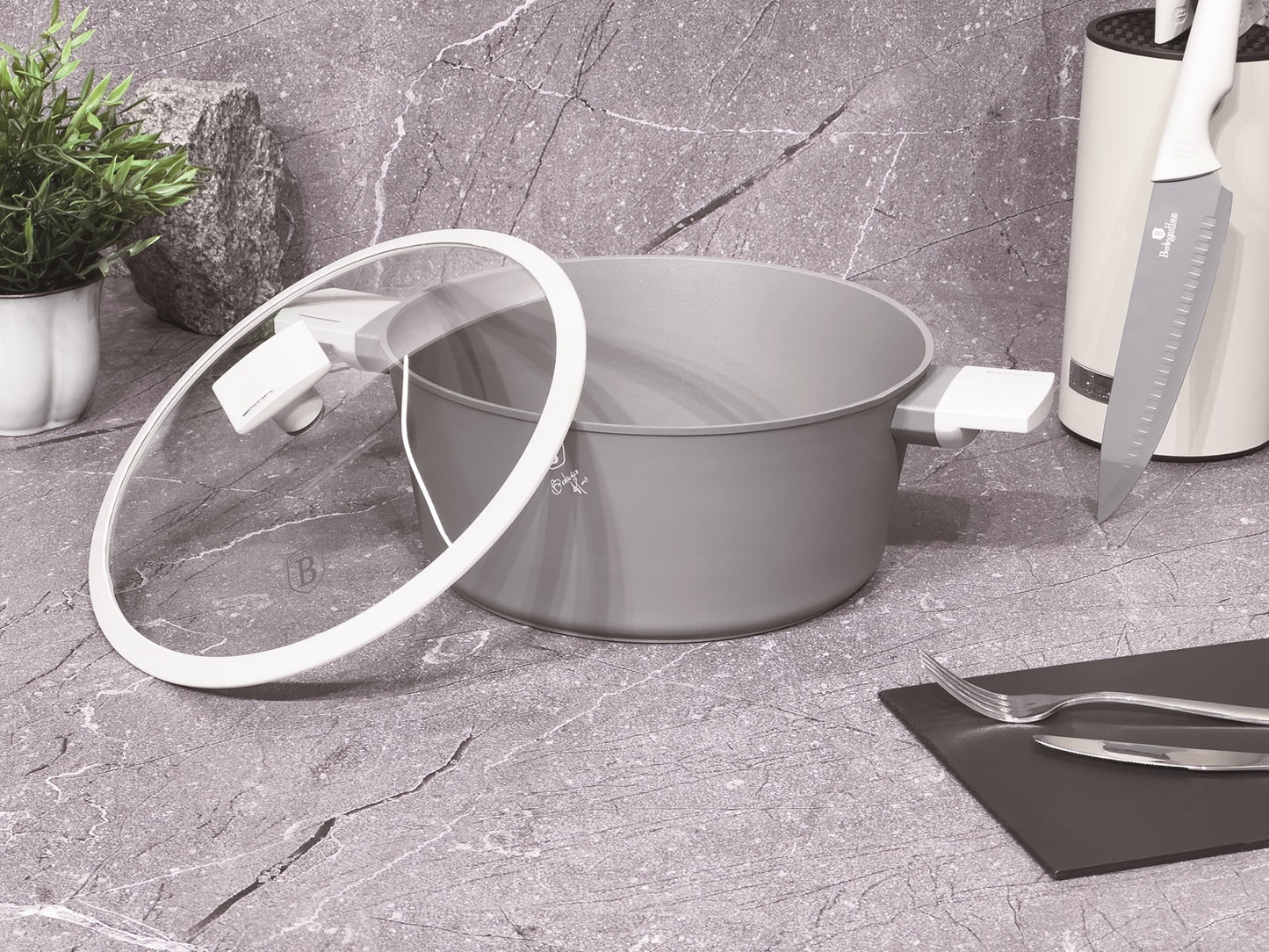 Berlinger Haus 10-Piece Marble Coating Cookware Set - Aspen Collection