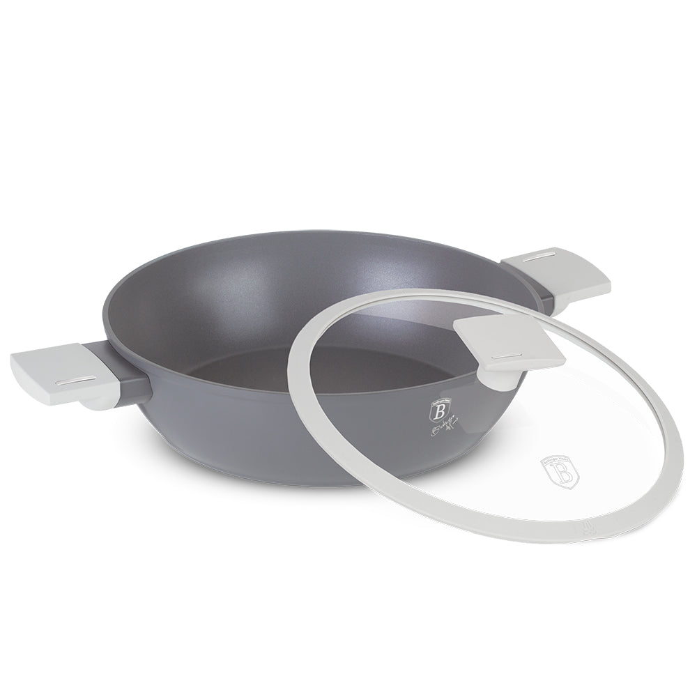 Berlinger Haus 28cm Marble Coating Non-Stick Shallow Pot - Aspen