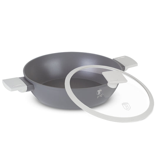 Berlinger Haus 28cm Marble Coating Non-Stick Shallow Pot - Aspen