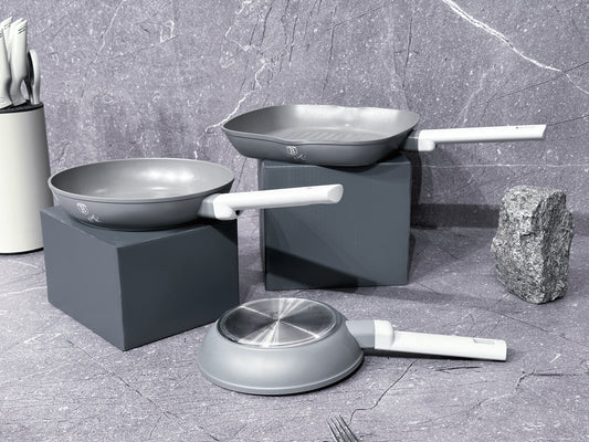 Berlinger Haus 3-Piece Marble Coating Fry & Grill Pan Set Aspen Collection