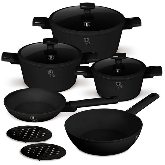 Berlinger Haus 10-Piece Marble Coating Non-Stick Cookware Set - Monaco