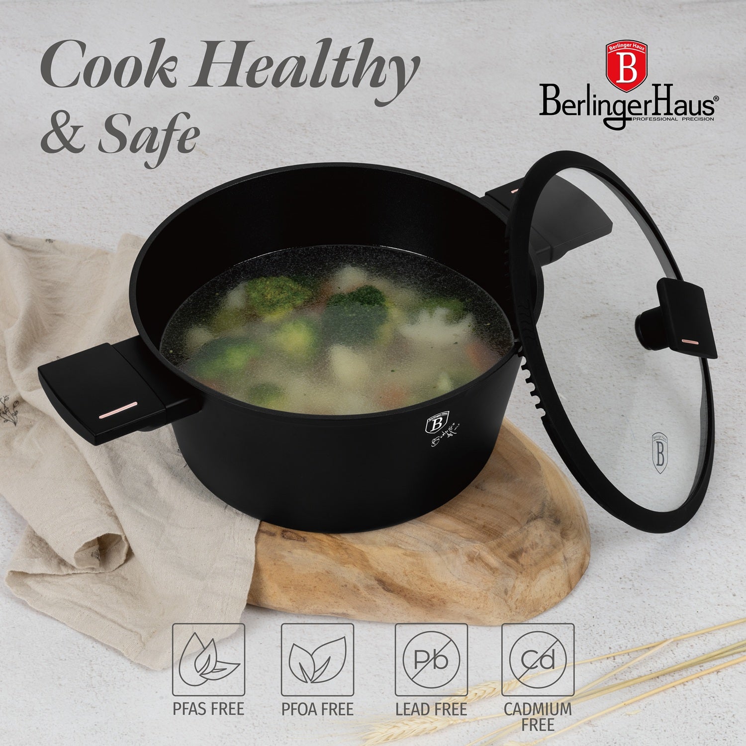 Berlinger Haus 10-Piece Marble Coating Non-Stick Cookware Set - Monaco