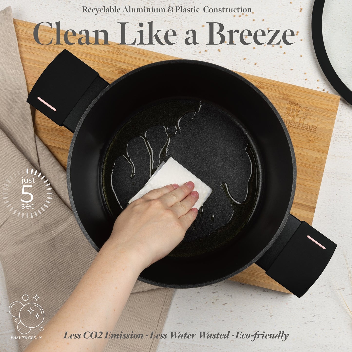 Berlinger Haus 10-Piece Marble Coating Non-Stick Cookware Set - Monaco