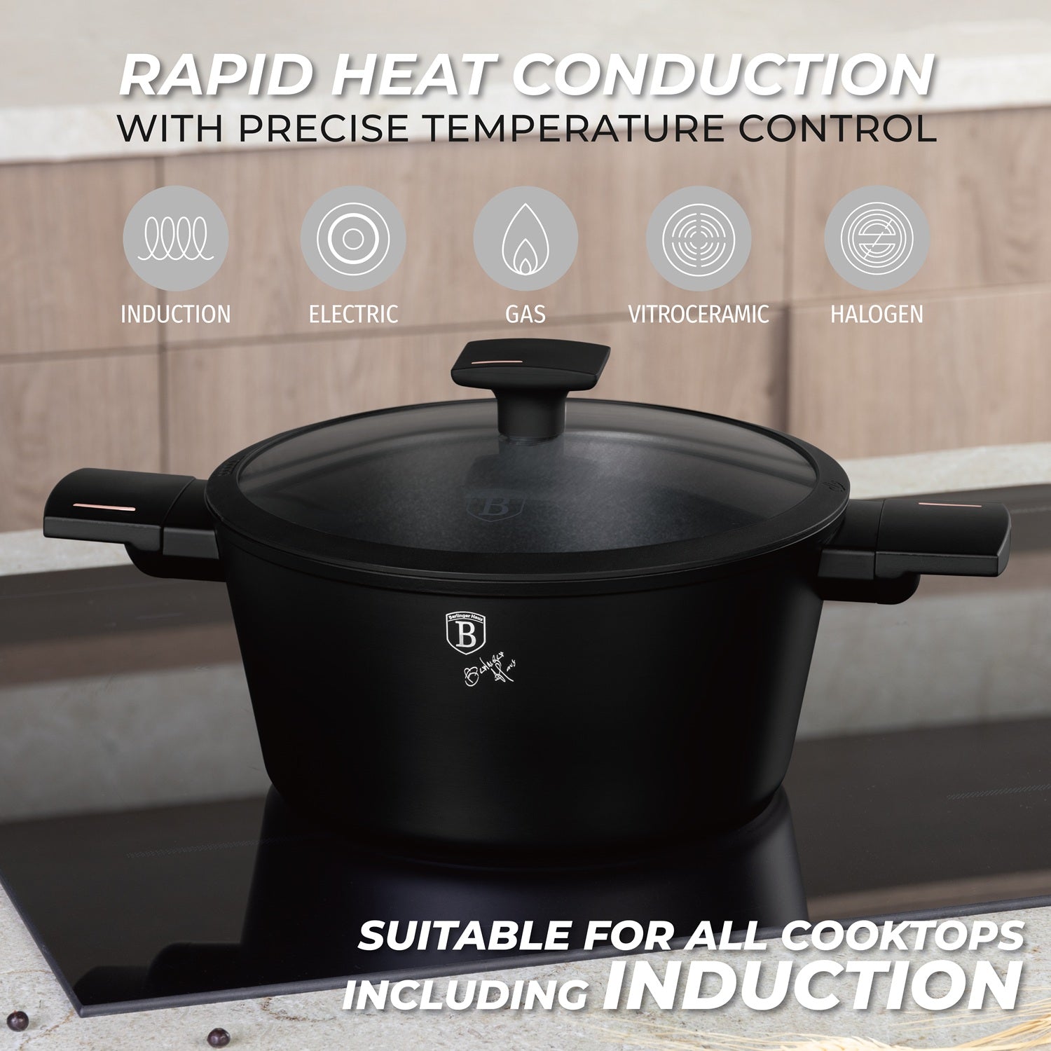 Berlinger Haus 10-Piece Marble Coating Non-Stick Cookware Set - Monaco