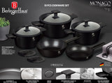 Berlinger Haus 12-Piece Marble Coating Non-Stick Smart Lid Cookware Set - Monaco