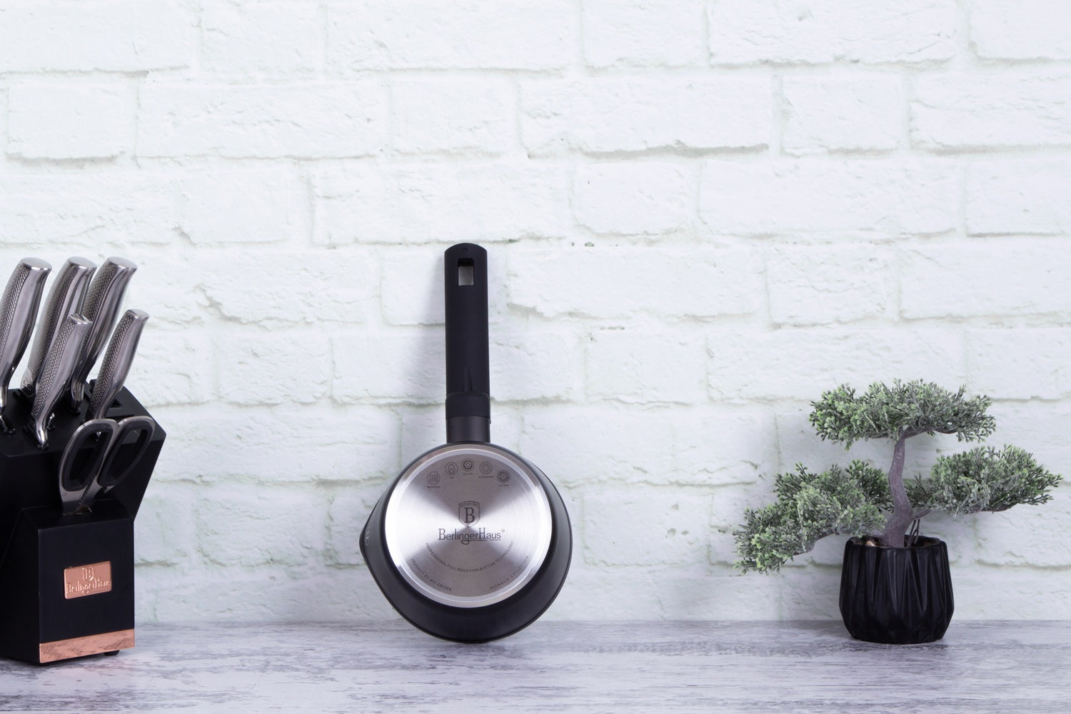Berlinger Haus 16cm Marble Coating Non-Stick Sauce Pan - Monaco
