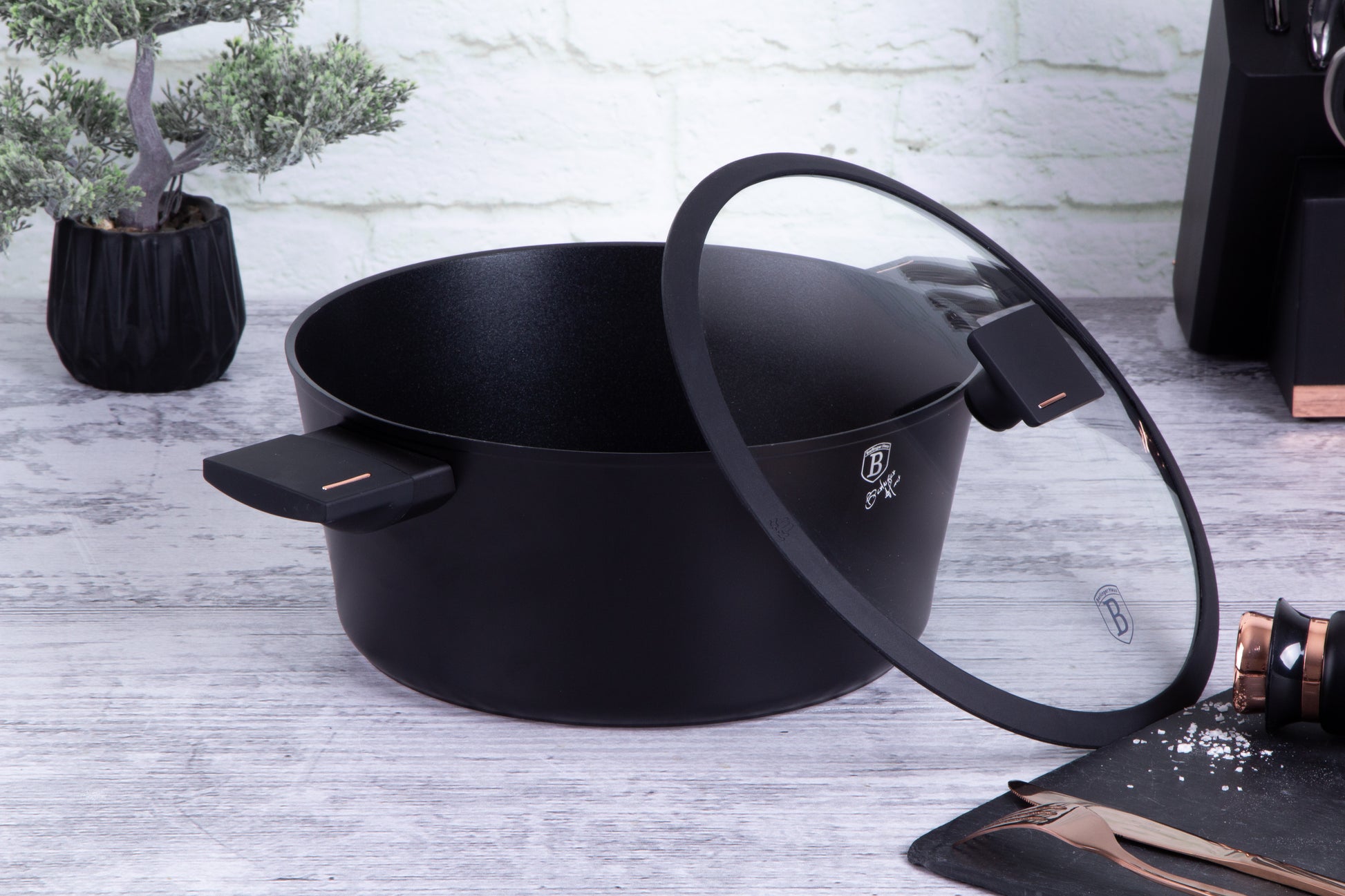 Berlinger Haus 28cm Marble Coating Non-Stick Casserole - Monaco