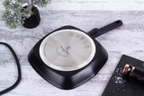 Berlinger Haus 28cm Marble Coating Non-Stick Grill Pan with Lid - Monaco