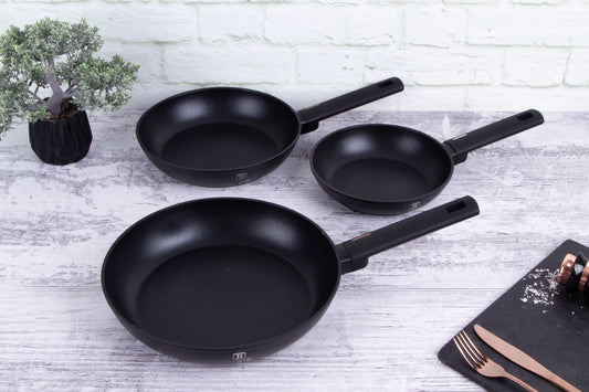 Berlinger Haus 3-Piece Marble Coating Non-Stick Frypan Set - Monaco